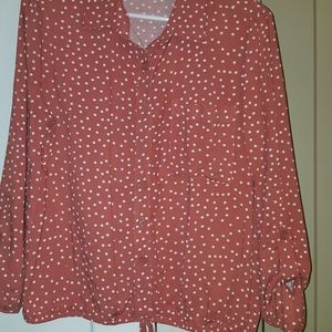 Blouse, burnt orange